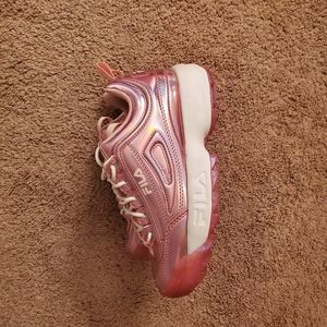 Pink FILA sneakers